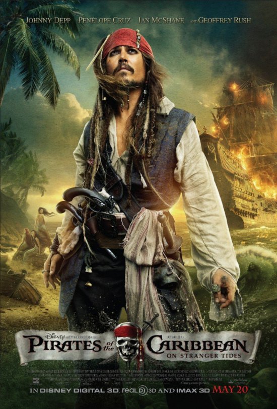 Affisch fr Pirates of the Caribbean: I främmande farvatten (3D) p Bio i Kiruna p Kiruna Folkets Hus