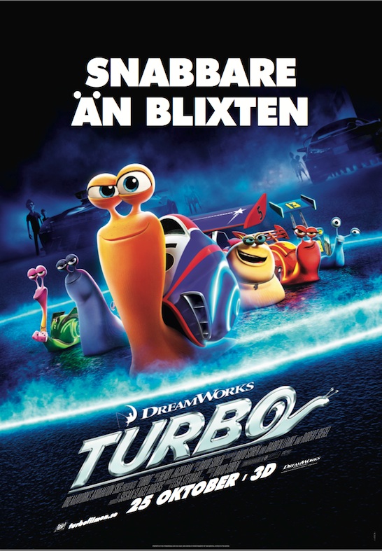 Affisch fr Turbo (sv. tal) (3D) p Bio i Kiruna p Kiruna Folkets Hus