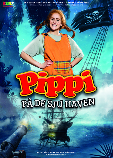 Affisch fr Pippi Långstrump på de sju haven p Teater i Kiruna p Kiruna Folkets Hus